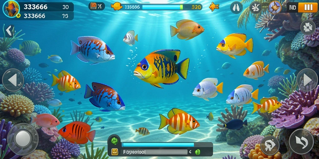Tampilan menarik dari gameplay Tembak Ikan di 333666.