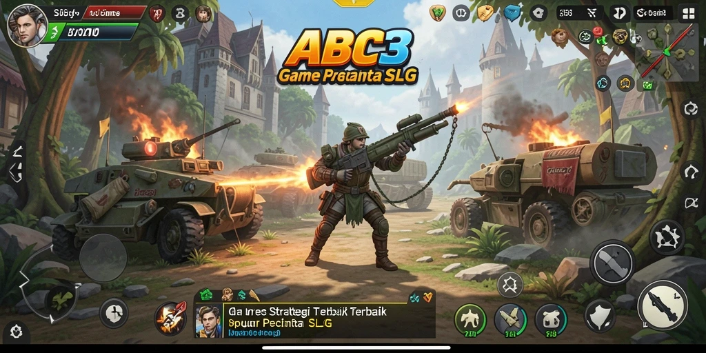 Tampilan permainan seru dari ABC33 dengan strategi SLG yang menarik.