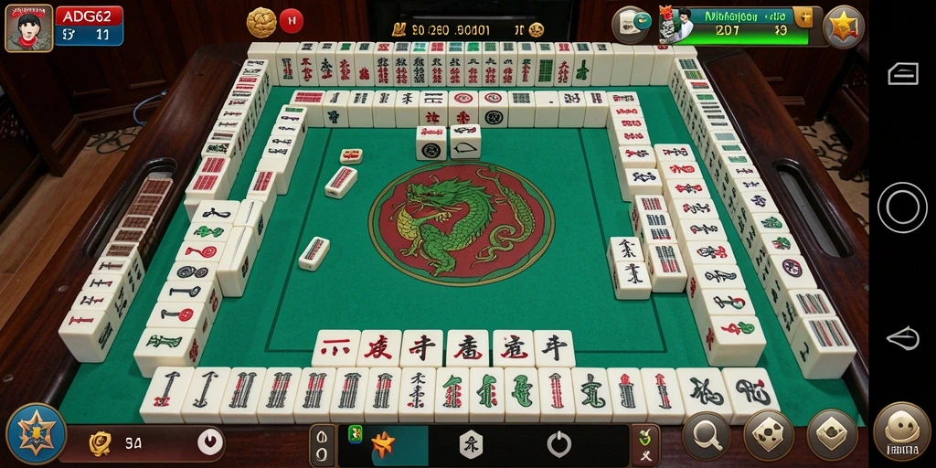 Tampilan gameplay menarik dari ADG62 yang memikat pemain Mahjong.