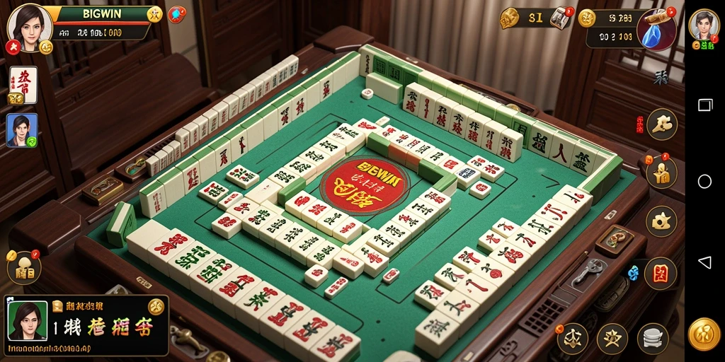 Tampilan utama gameplay Mahjong yang seru di BIGWIN.