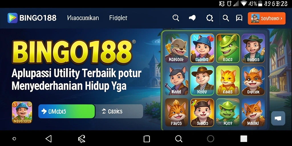 Tampilan utama BINGO188 dengan sistem pengingat dan analisis keuangan.