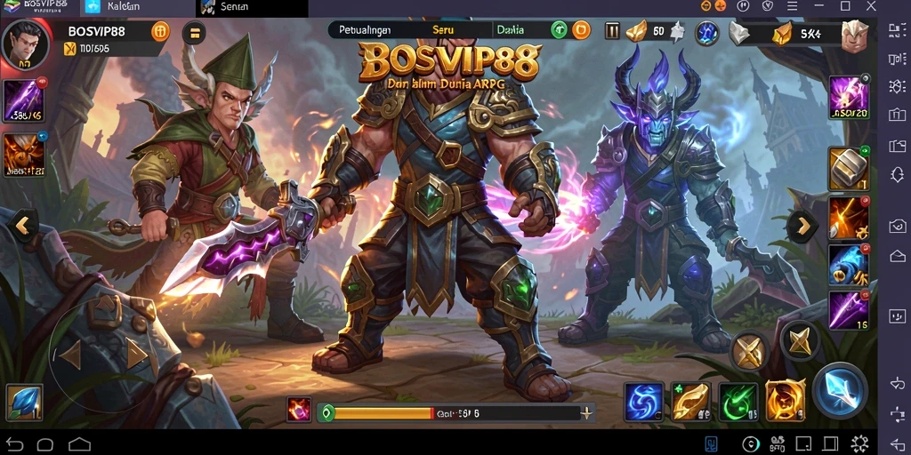 Tampilan gameplay seru dalam BOSVIP88 yang menggugah adrenalin.
