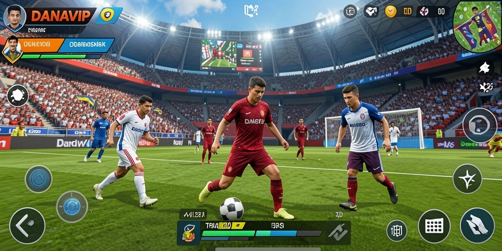 Tampilan gameplay seru dalam DANAVIP dengan berbagai cabang olahraga.