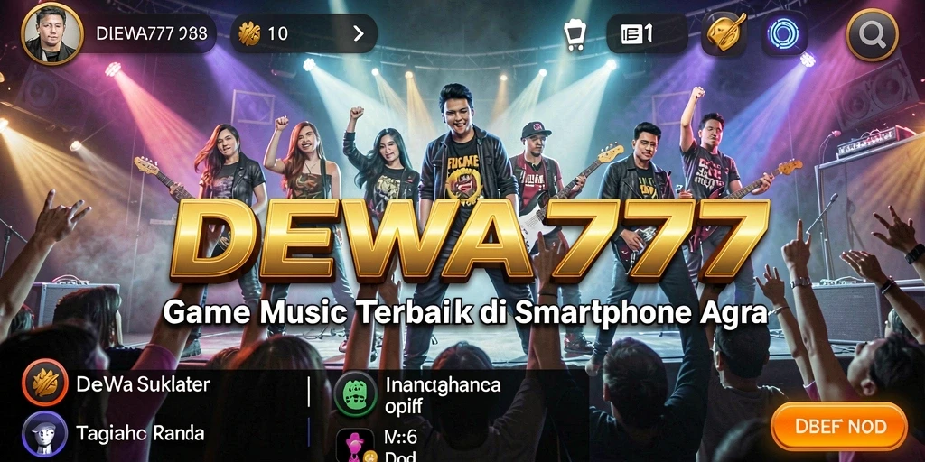 Tampilan gameplay DEWA777 yang menyenangkan dan interaktif dengan musik.