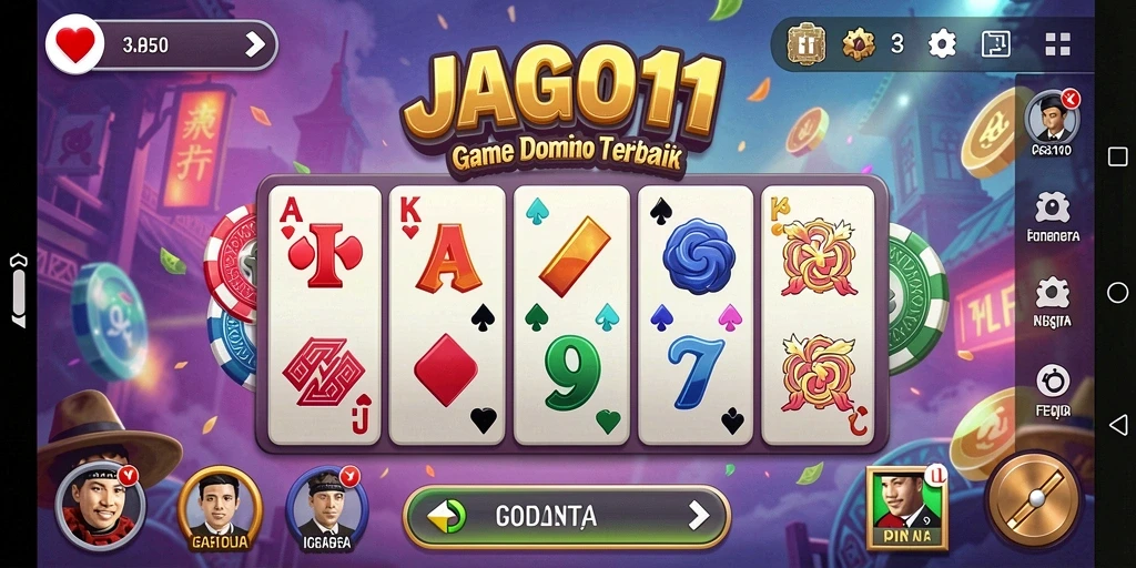 Screenshot JAGO11 menampilkan gameplay domino yang menarik dan interaktif.