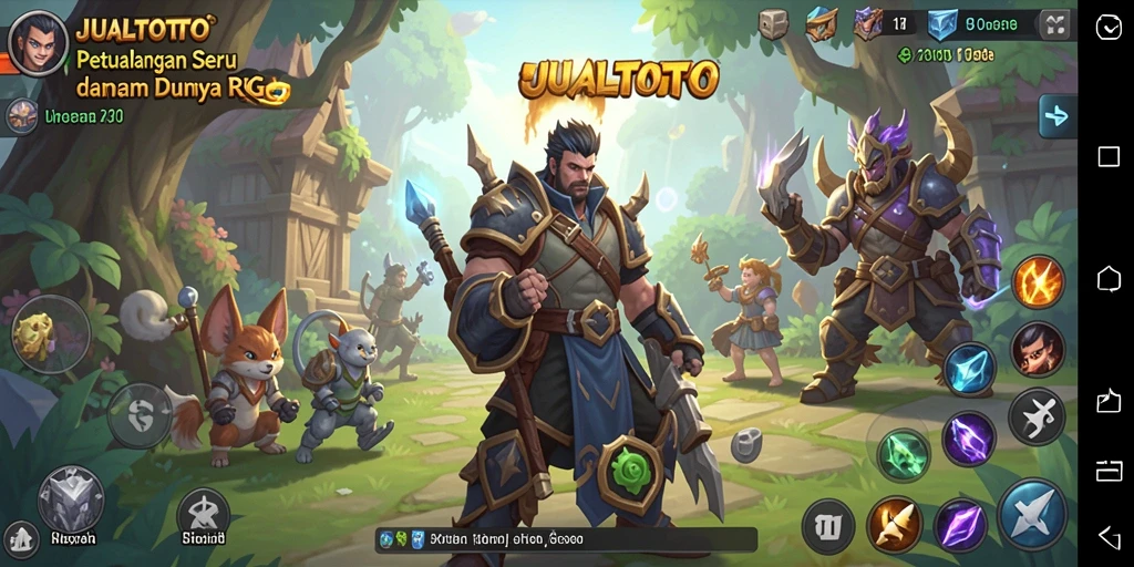 Tampilan gameplay seru JUALTOTO dalam dunia RPG.