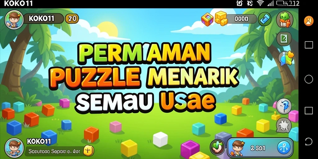 Tangkapan layar KOKO11 menampilkan gameplay penuh warna dan menantang.