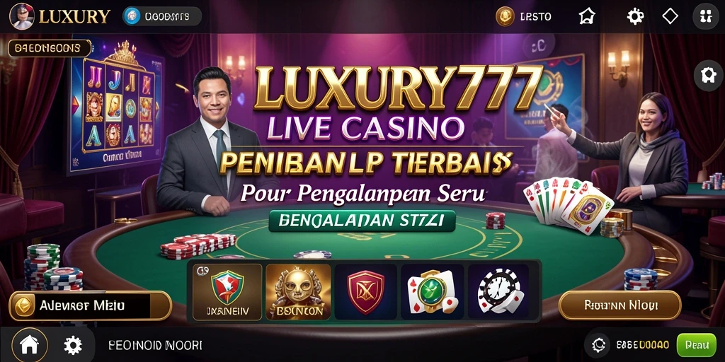 Tampilan gameplay LUXURY777 dengan dealer langsung yang interaktif dan menarik.