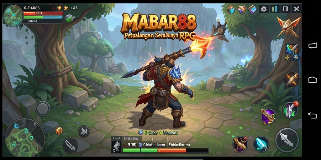 Tampilan gameplay RPG MABAR88 yang mengasyikkan dan penuh aksi.