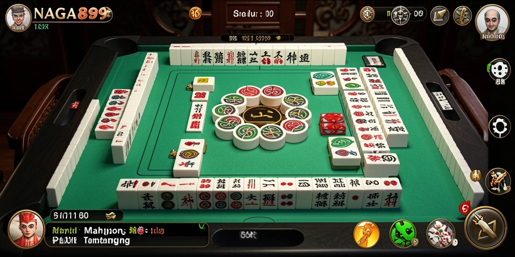 Tampilan gameplay Mahjong yang menarik dalam NAGA889.