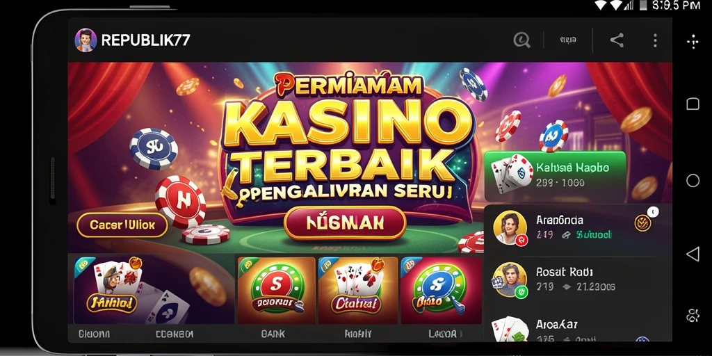 Tampilan gameplay seru dari REPUBLIK77 di Kasino.