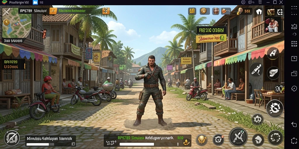 Gameplay RP6789 dengan karakter dan dunia yang interaktif.