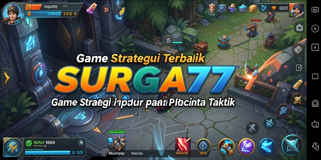 Gameplay SURGA77 menampilkan pertempuran strategi yang seru dan menegangkan.