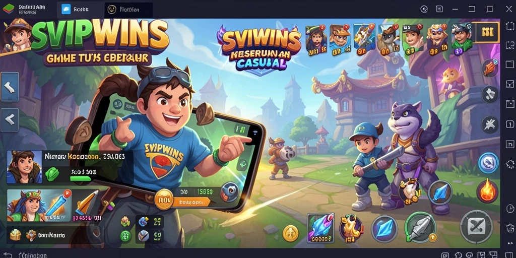 Tampilan gameplay seru dari SVIPWINS yang penuh warna.