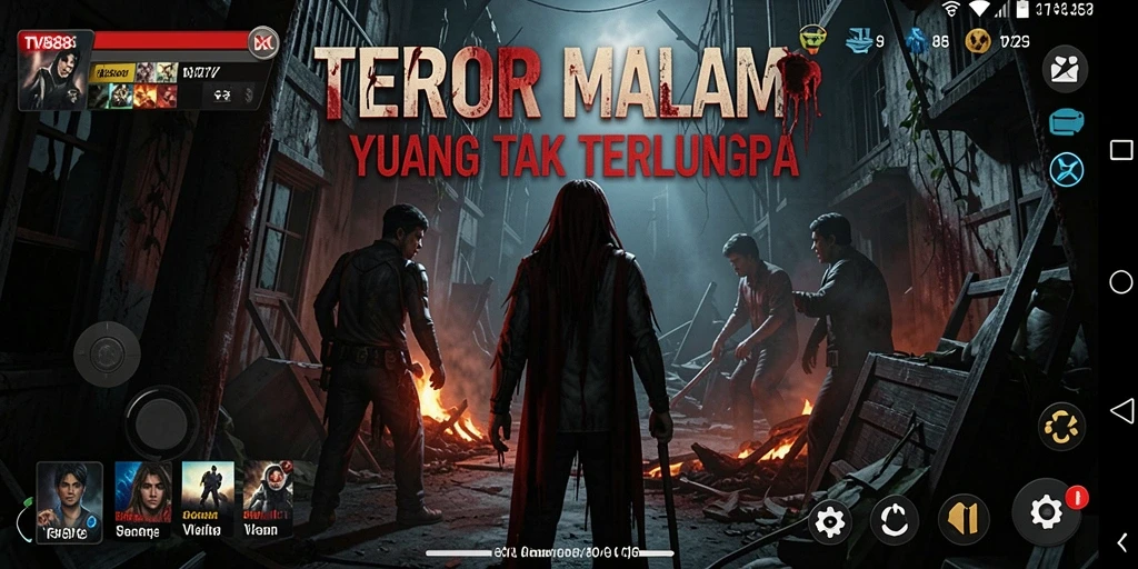 Screenshot gameplay TV888 menampilkan suasana yang mencekam dan menakutkan.