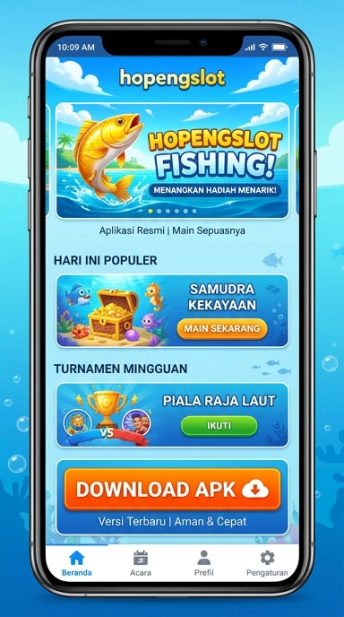 Menu navigasi aplikasi hopengslot yang memudahkan pengguna menjelajah.